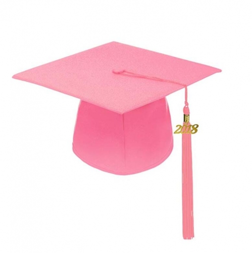 Popular Matte Graduation Cap With Tassel In Prink