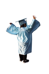 Kindergarten Graduation Gown Cap Tassel Set -sky bule