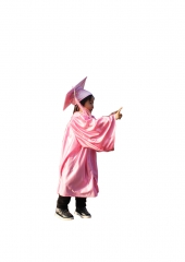 Shiny Graduation Gown Cap Tassel Set for Kindergarten Pink