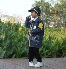 Children Cop Costume Set Dark Blue