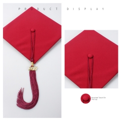Single Color Graduation Tassel-Magneta Color with Year Charm