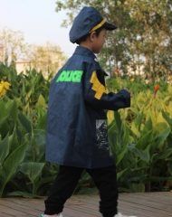 Children Cop Costume Set Dark Blue