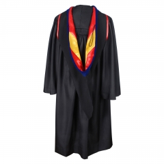 Graduation Deluxe Master Hood Red Gold