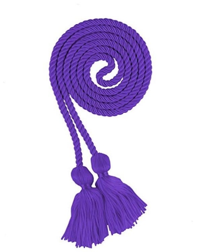Single Color Graduation Honor Cords, Purple