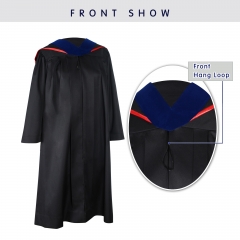 Graduation Deluxe Master Hood Red Gold