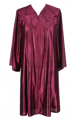 Unisex Economy Shiny Graduation Gown Only,Marron