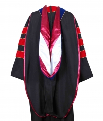 Graduation Deluxe Doctoral Hood Maroon White