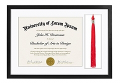 Fashion & Classic Diploma/Certificate Tassel Frame Displays For Graduation/University, Diploma Tassel Frames DTF07