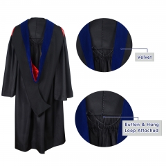 Graduation Deluxe Master Hood Red Gold