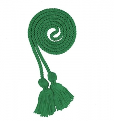 Single Color Graduation Honor Cords, Emerald