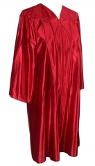 Unisex Economy Shiny Graduation Gown Only,Red