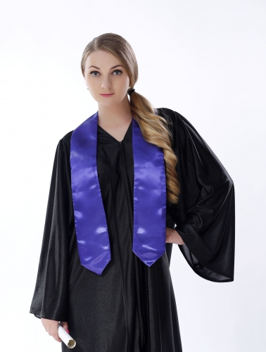Unisex Adult Plain Graduation Stole Purple