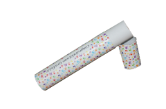 Graduation Certificate Holder/Poster Tube White With Colorful Handprint Pattern