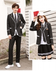 西装学院风校服中小学生套装高中学生jk制服衬衫女百褶裙班服秋季