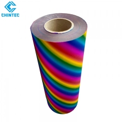 Pattern Rainbow Thermal Glitter Film Roll Polypropylene Material Sparkle Cold Lamination Film