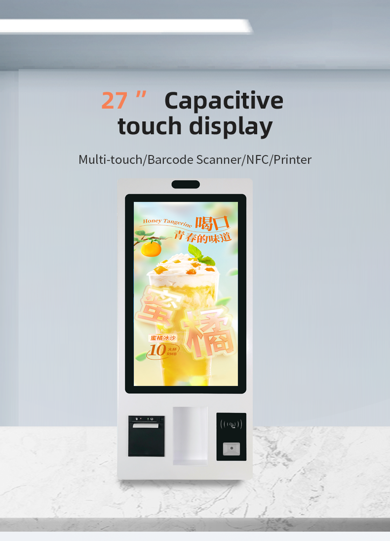 27 Android Self Ordering Kiosk for Restaurant Use Touch Screen Terminal