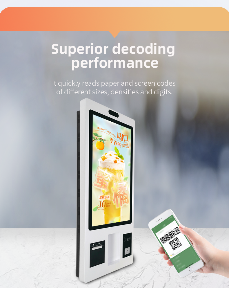27 Android Self Ordering Kiosk for Restaurant Use Touch Screen Terminal