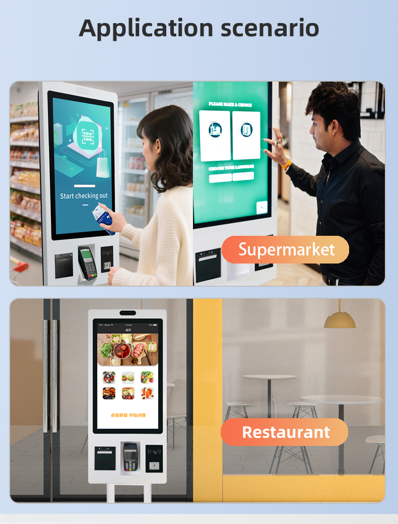 27 Android Self Ordering Kiosk for Restaurant Use Touch Screen Terminal
