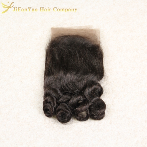 JiFanYao Hot sale 100% Virgin Hair 13*4 lace Frontal LOOSE CURLY
