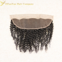JiFanYao Hot sale 100% Virgin Hair 13*4 lace Frontal KINKY CURLY