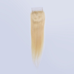 JIFANYAO HAIR 613 4*4 transparent lace closure hair straight hair