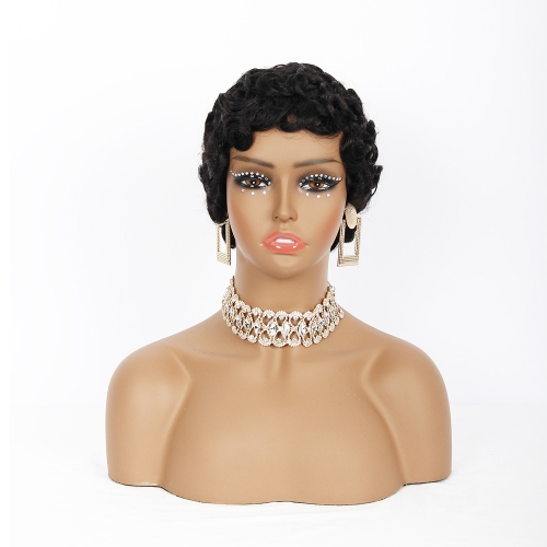 JIFANYAO HAIR- 10 Pixie Wig #1B Pixie Cut 3