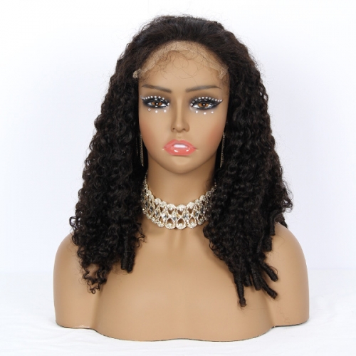 JIFANYAO HAIR- 08 HD 5x5 WIg Spiral Curly Wig #1B 20"