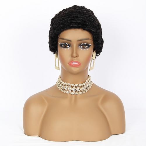 JFANYAO HAIR- 16 Pixie Cut Wig #1B