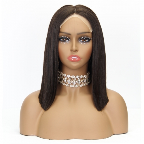 JFANYAO HAIR -18 5*5 Glueless SDD BOB #1B 12"