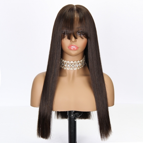 JFANYAO HAIR -20 2*6 SDD BOB Fringe #1B 20"