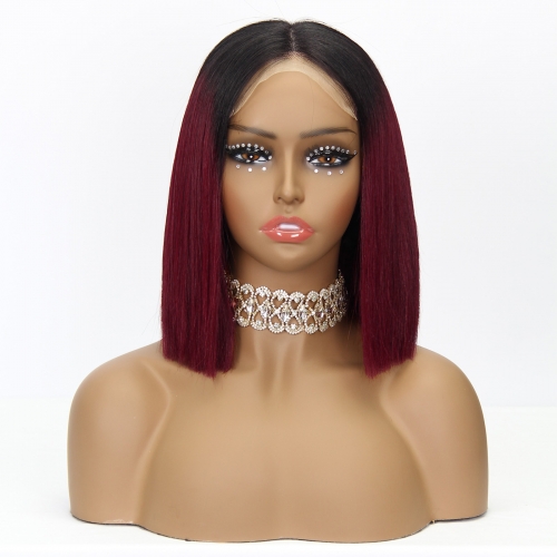 JFANYAO HAIR -18 5*5 Glueless SDD BOB #T1B/99J 10"