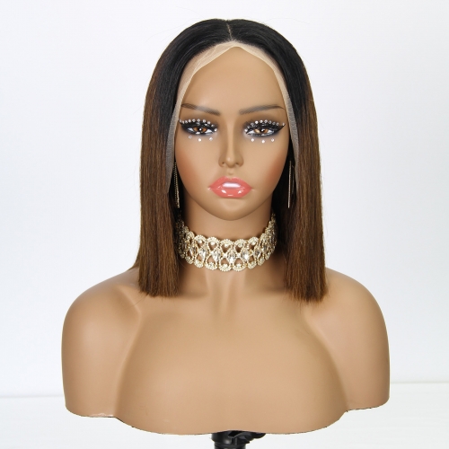 JFANYAO HAIR - 21 13*4 Glueless SDD BOB #T1B/4 10"