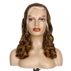 JIFANYAO HAIR - 04 Transparent lace 13*4 Bouncy curly wig #P4/30 20"