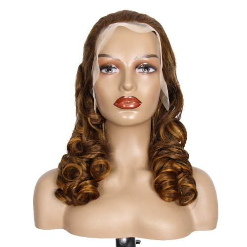JIFANYAO HAIR - 04 Transparent lace 13*4 Bouncy curly wig #P4/30 20"