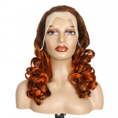 JIFANYAO HAIR - 04 Transparent lace 13*4 Bouncy curly wig #P350/4 20"