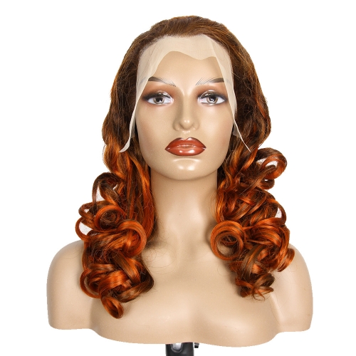 JIFANYAO HAIR - 04 Transparent lace 13*4 Bouncy curly wig #P350/4 20"