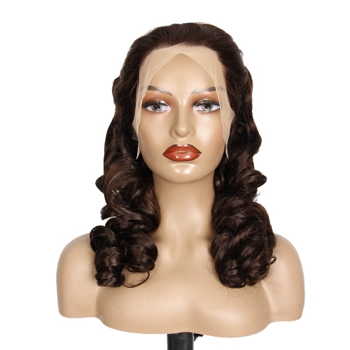 JIFANYAO HAIR - 04 Transparent lace 13*4 Bouncy curly wig #2 20"