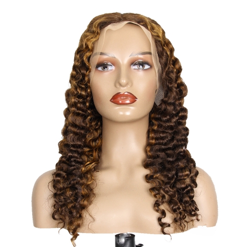 JIFANYAO HAIR - 02 Transparent lace 13*4 Burmese curly wig #P4/30 22"