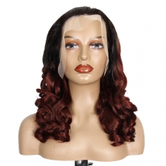 JIFANYAO HAIR - 04 Transparent lace 13*4 Bouncy curly wig #T1B/99J 20"