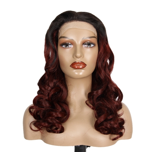 JIFANYAO HAIR - 03 Transparent lace 5*5 Bouncy curly wig #T1B/99J 20"