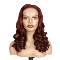 JIFANYAO HAIR - 03 Transparent lace 5*5 Bouncy curly wig #99J 20"