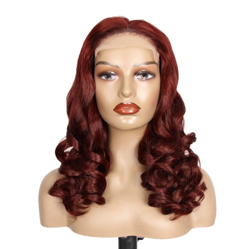 JIFANYAO HAIR - 03 Transparent lace 5*5 Bouncy curly wig #99J 20"