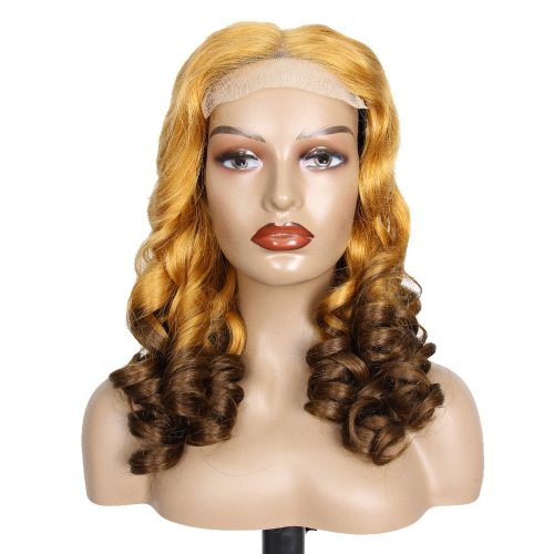 JIFANYAO HAIR - 03 Transparent lace 5*5 Bouncy curly wig #T30/4 20"