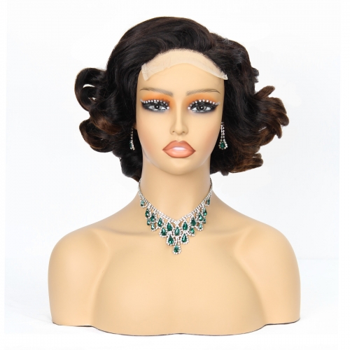 JIFANYAO HAIR - 28 Q TP 5x5 Wig Bouncy 12" #T1B/4