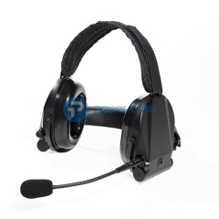 Headset with hearing protection, peripheral awareness and ambient talk through