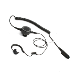 Earbone mic headset with big round PTT for fireman department