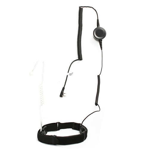 Heavy duty adjustable fabric throat microphone and confortable to wear
