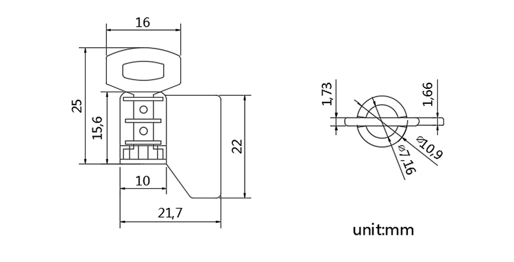 Electric meter security seal CAD