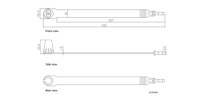 Hand Ring security Plastic Seals CAD