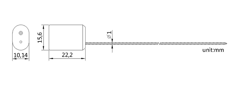 Adjustable cable seals for containers CAD